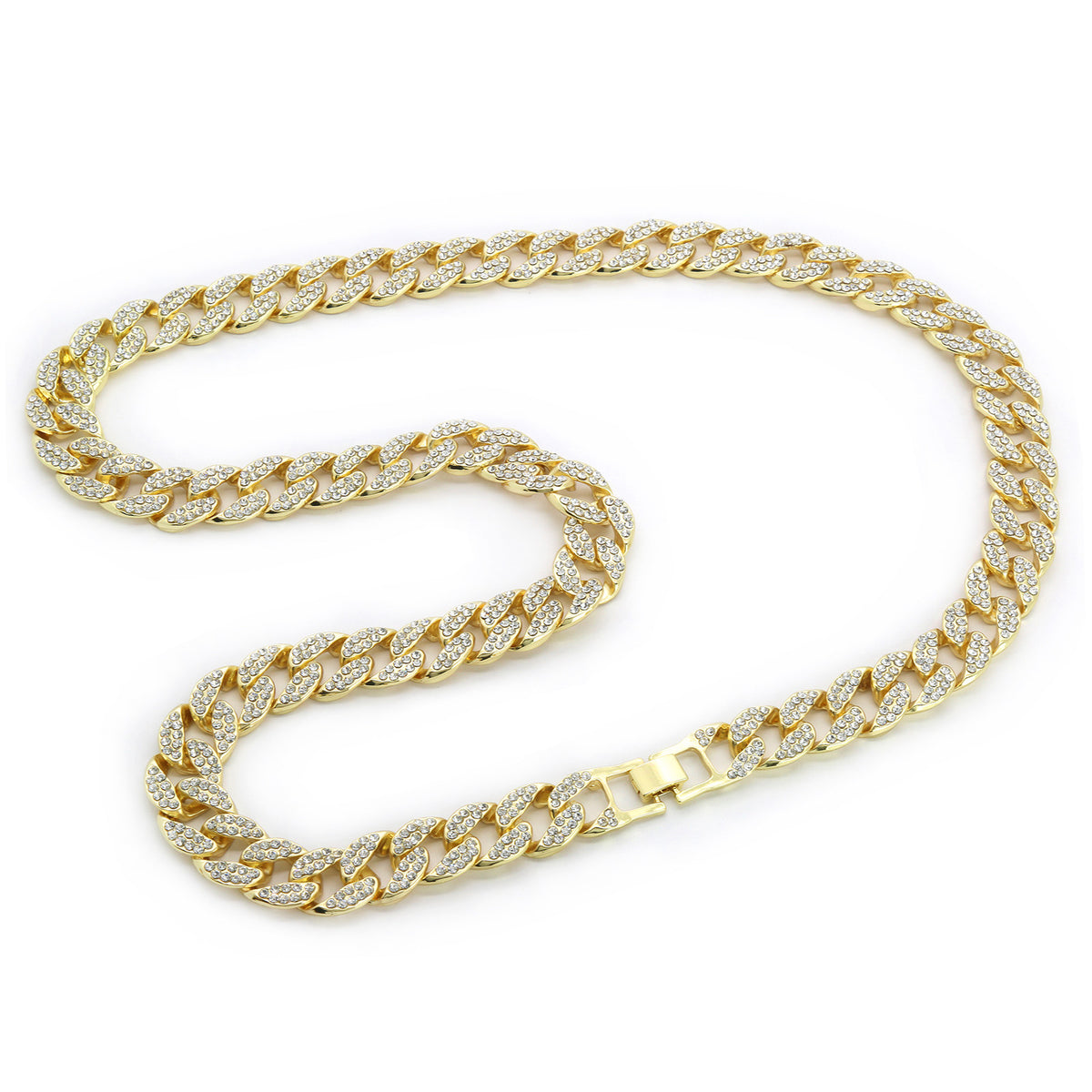Miami Cuban Link 14k Gold 14"-30" CZ Choker Chain