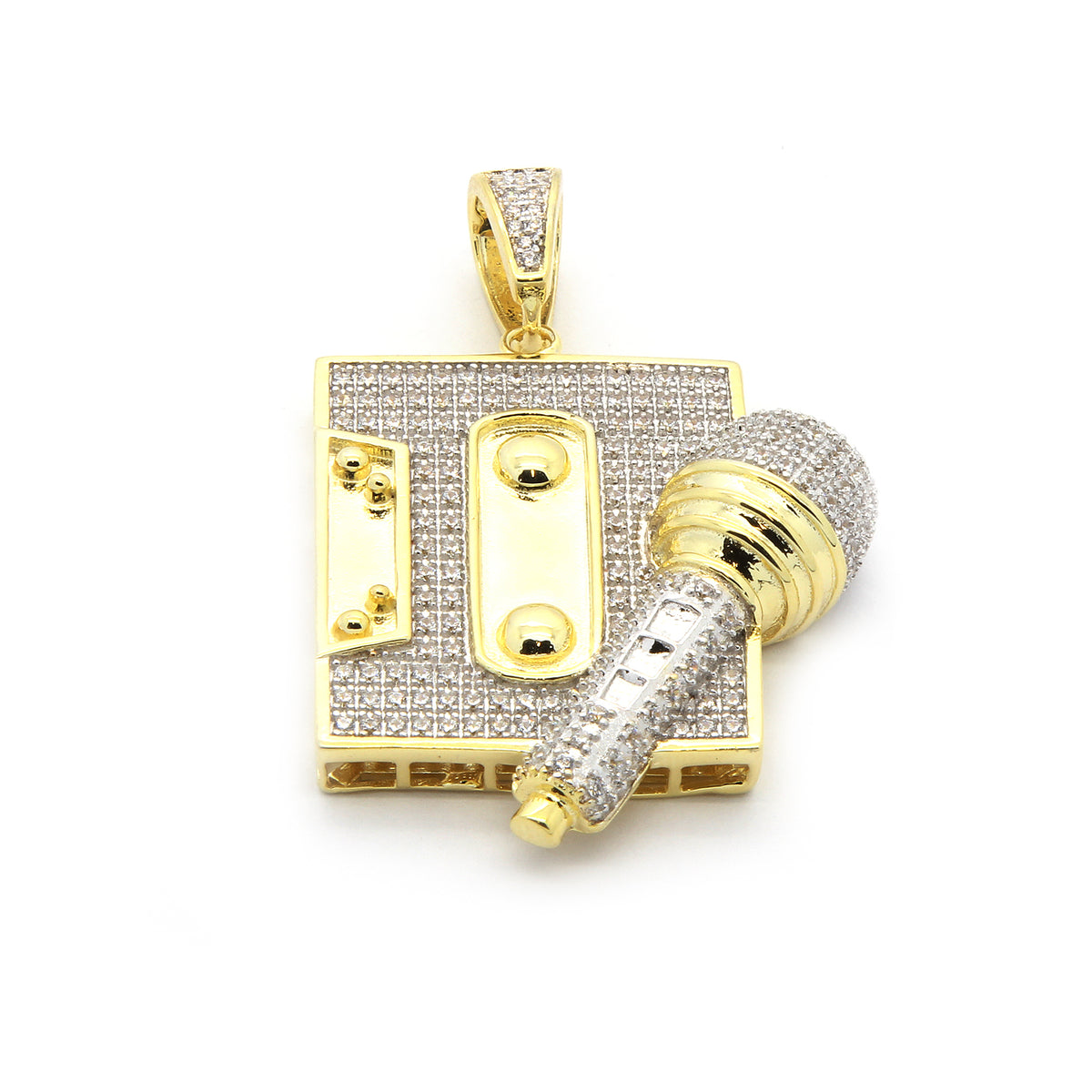 Men's Gold Mic Casset CZ 3mm 30" Cuban Chain