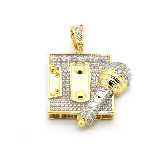 Men's Gold Mic Casset CZ 3mm 30" Cuban Chain