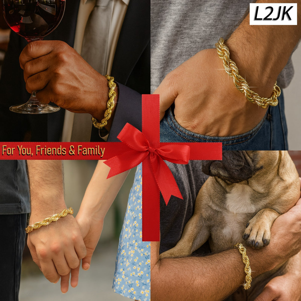 Rope Bracelet 10mm "8.5" 14k Gold Jewelry for Men & Women