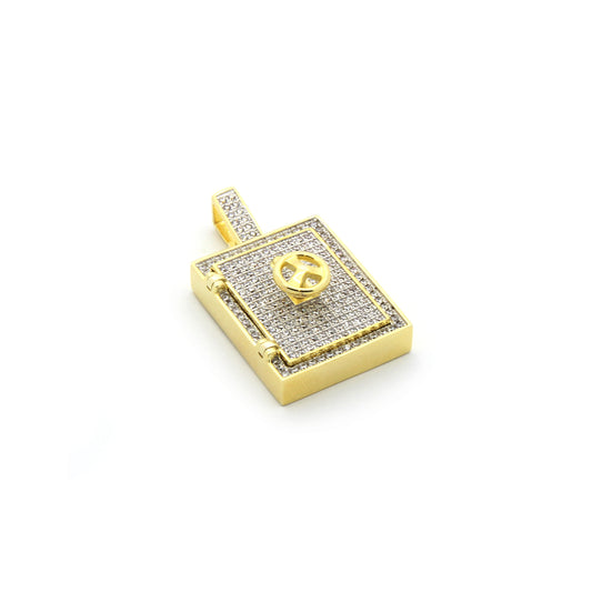 Men's Gold Door Safe CZ 3mm 30" Cuban Chain