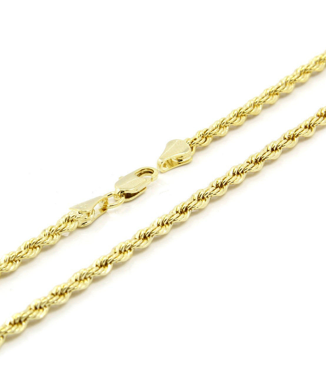 Men's 14k Yellow Gold French Rope Chain Necklace 3mm 4mm 5mm 6mm 20" 36"