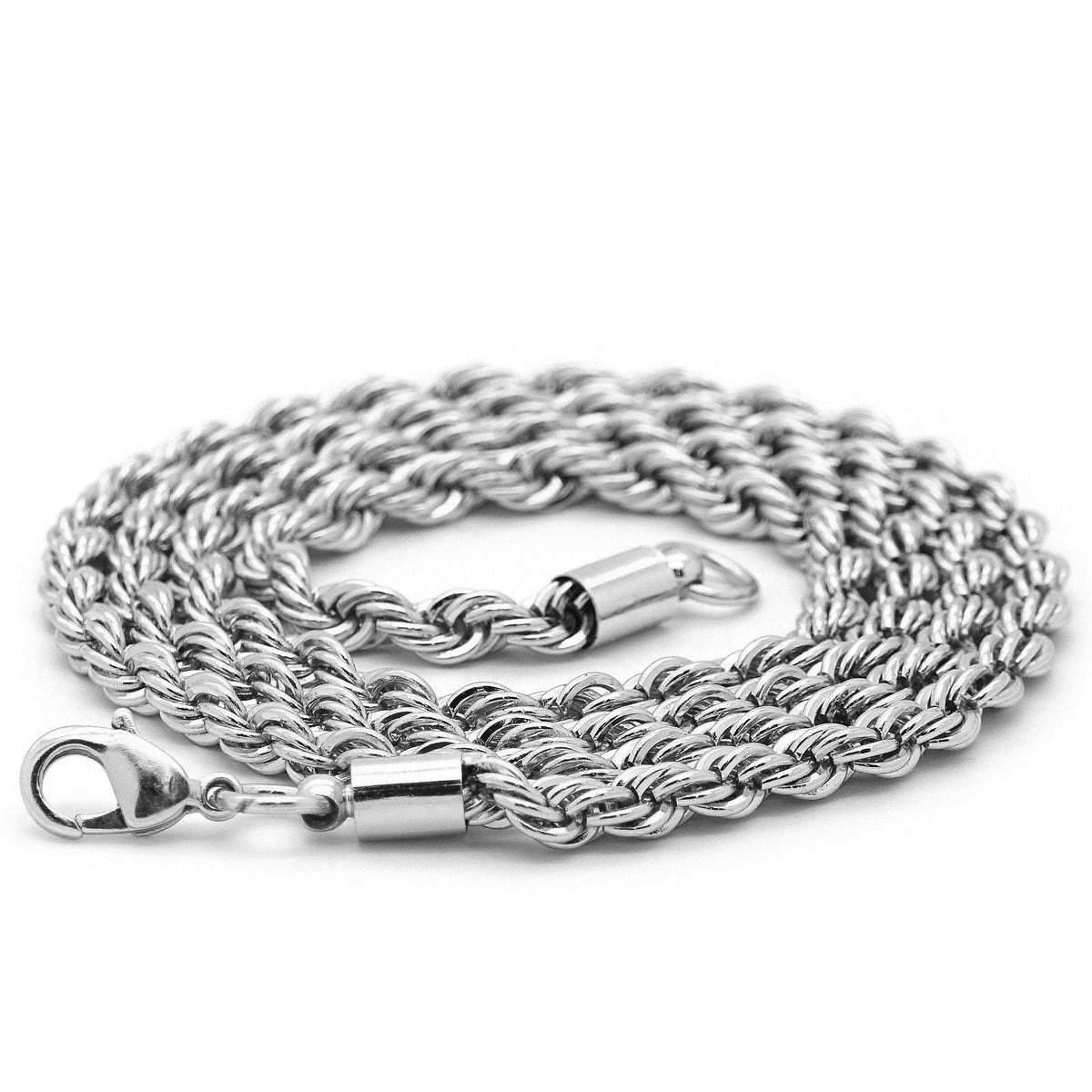 Silver Style Ape Pendant CZ 24" Rope Chain Necklace