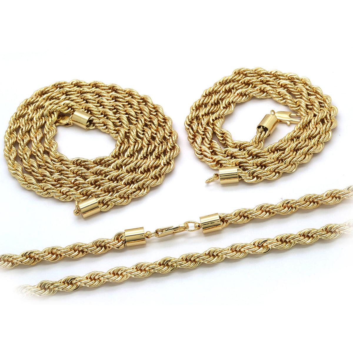 14k Gold High 24" Inch Italy Rope Chain Necklace 2.5 Mm-10 Mm