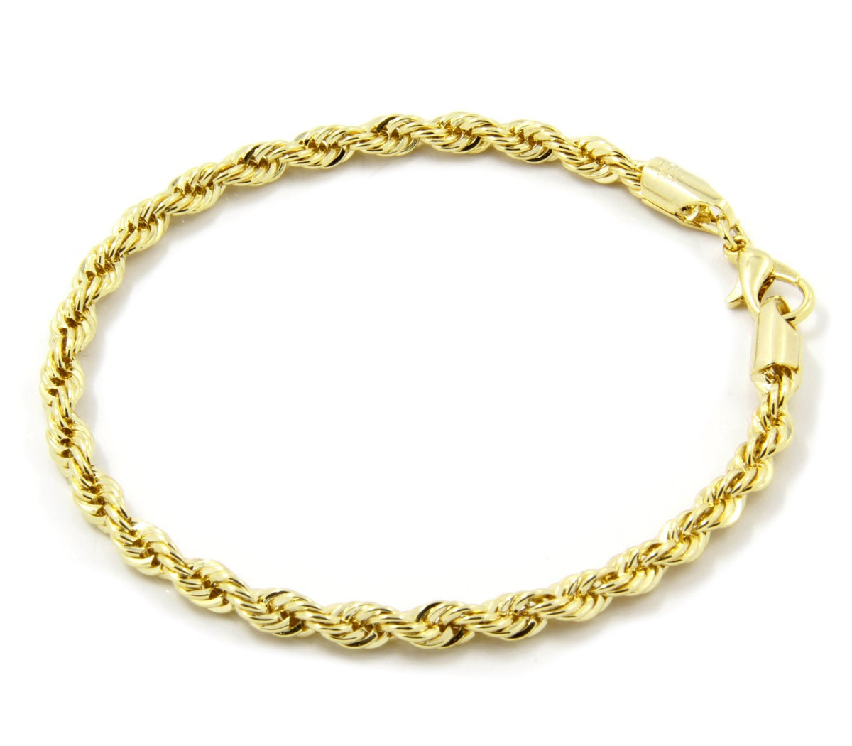 Men & Lady Gold 4mm Sparkling French Rope Anklets & Bracelet 8 Inches