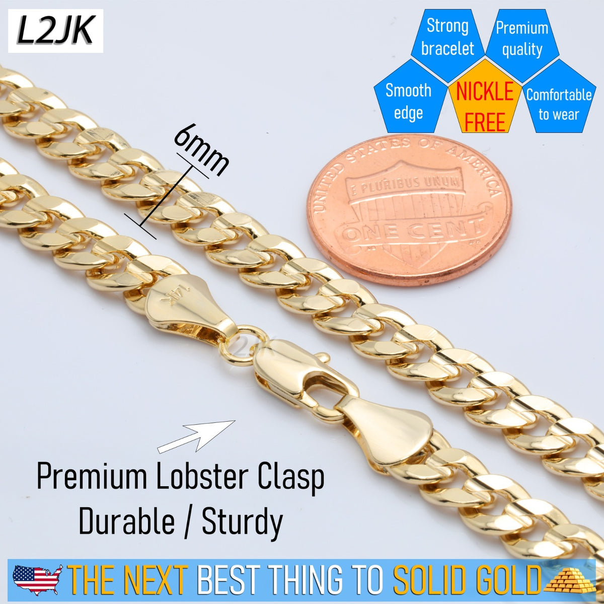 14k Cuban Chain & Lion Crowned Pendant Gold Iced CZ 24"-30"In