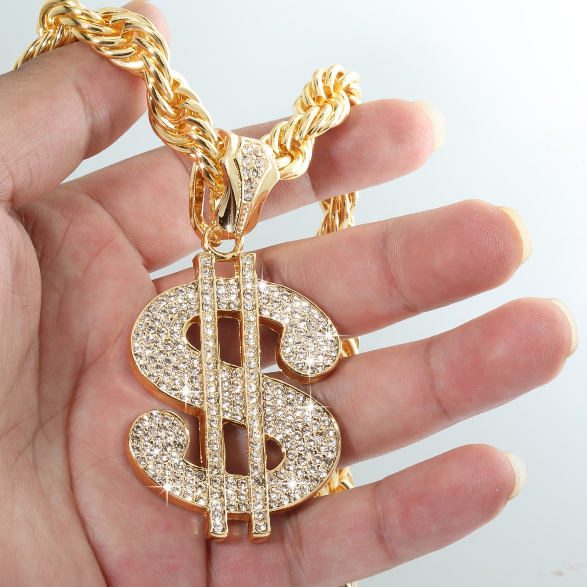 14k Rope Chain 10mm 20 & 24In Large Mula Cash Money Sing Gold