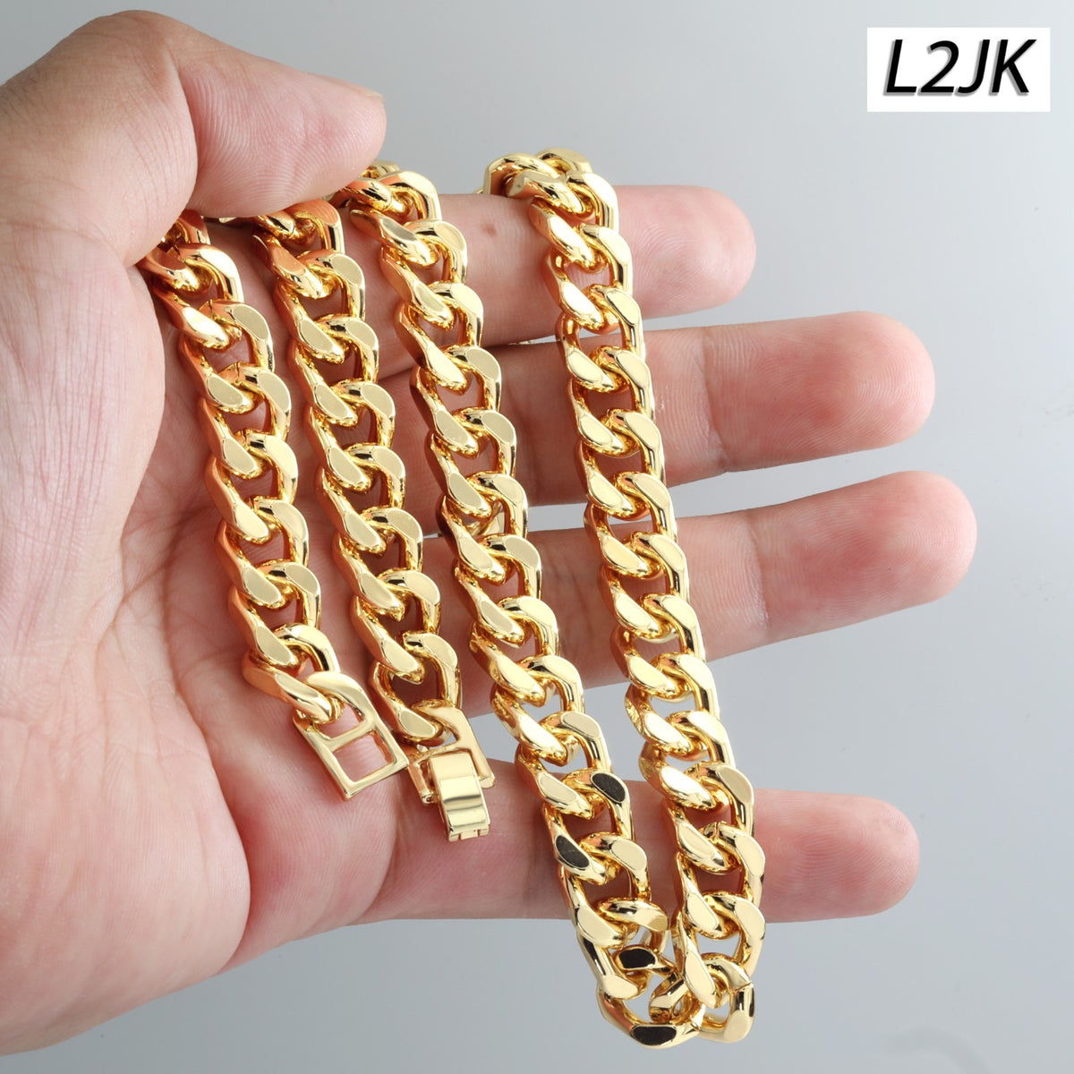 Cuban Link Chain Necklace 10mm 30"In Men's 14k Gold