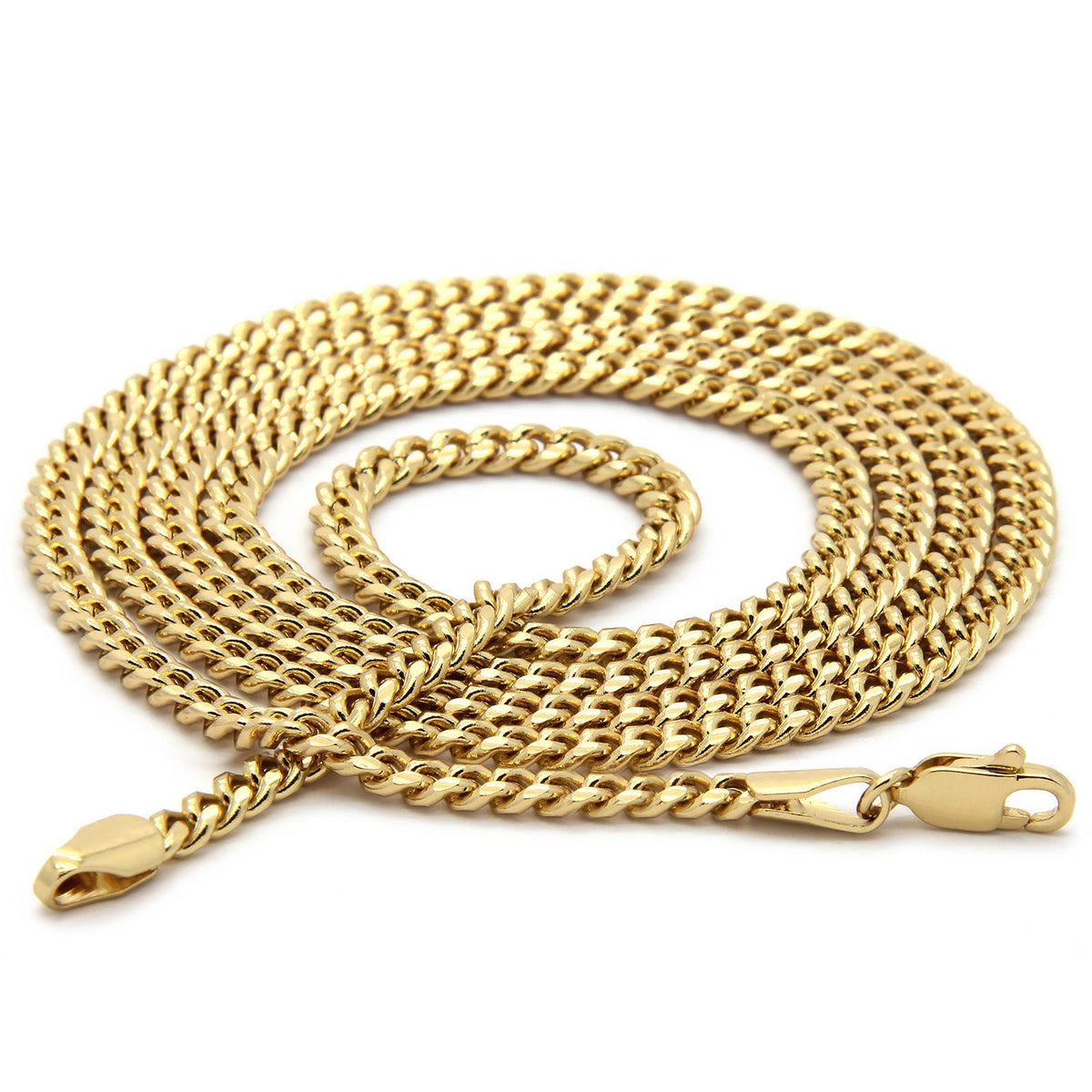 Gold High Jesus & Angel CZ 30" & 24" Cuban Chain