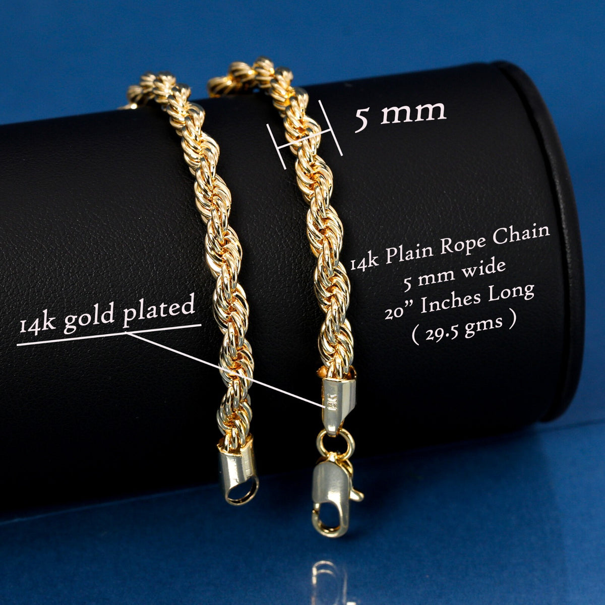 Jesus Cross Pendant Crucifix Nugget 14k Gold 20" Rope Choker Chain