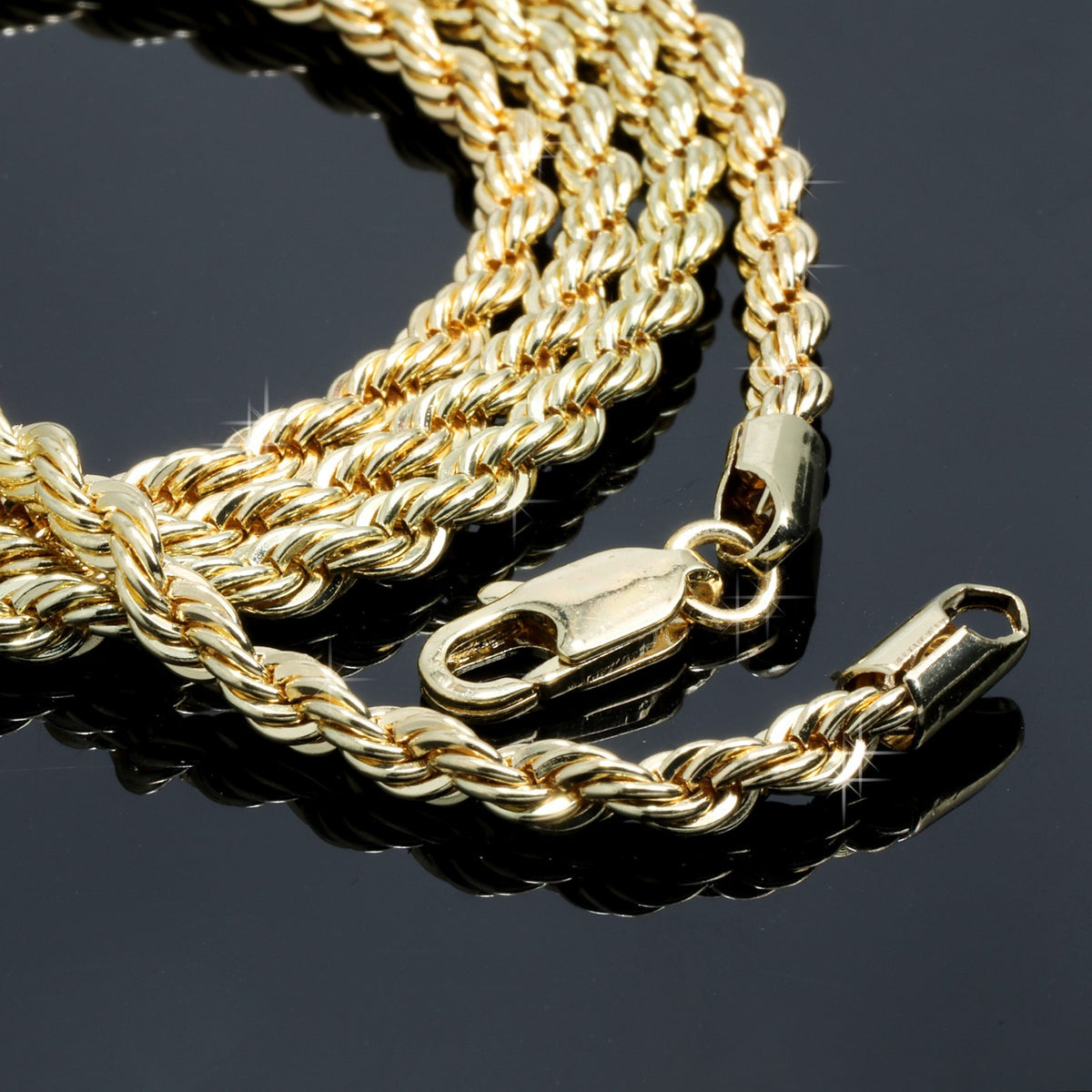 Iced San Judas & Oval Virgin Pendant CZ Gold 4mm Rope Chain