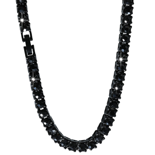 Tennis Chain Diamond Stone Black Iced Necklace Boys, Men's & Women