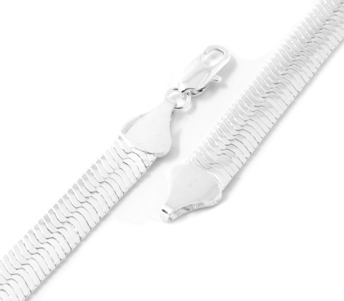Men & Lady Silver 4mm - 14mm Flat 20" 24" 30" Herringbone Necklace Chain