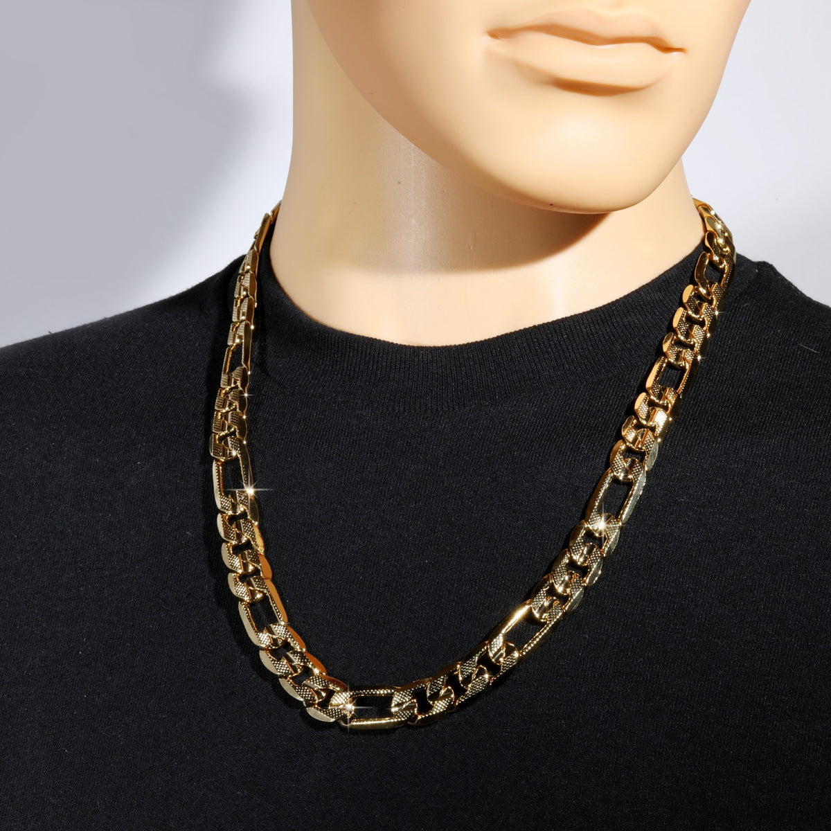 Frost Italy Figaro Chain 14k Gold 12mm 24" for Men & Women
