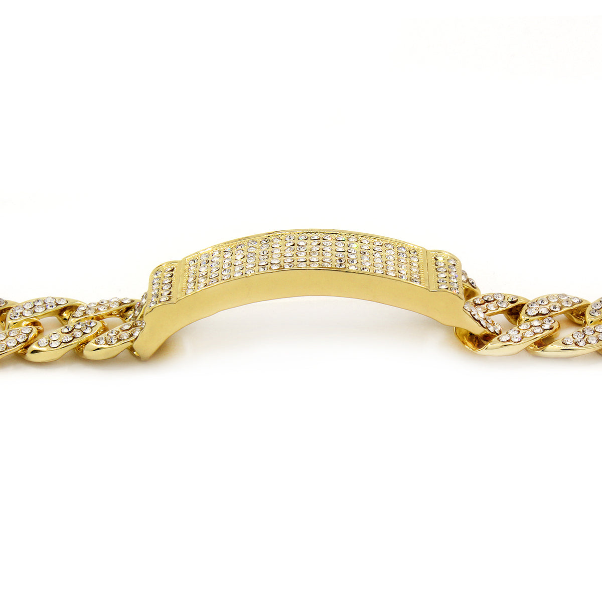 Men's Bracelet Gold CZ Miami Cuban