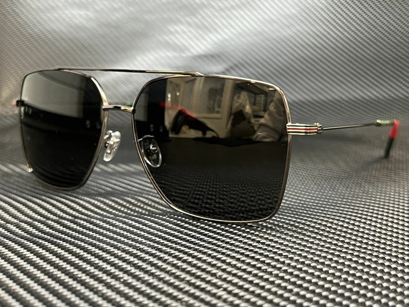 Gucci Men's Ruthenium Square Sunglasses