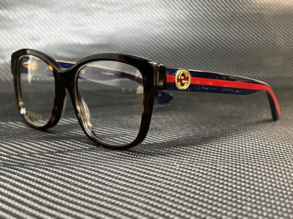 Gucci Women's Havana Square Eyeglasses