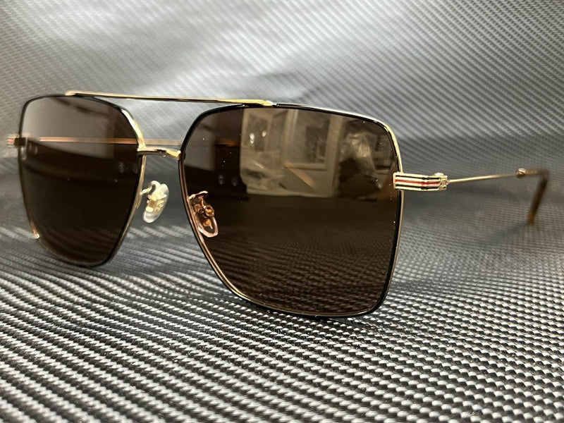 Gucci Men's Gold Square Sunglasses