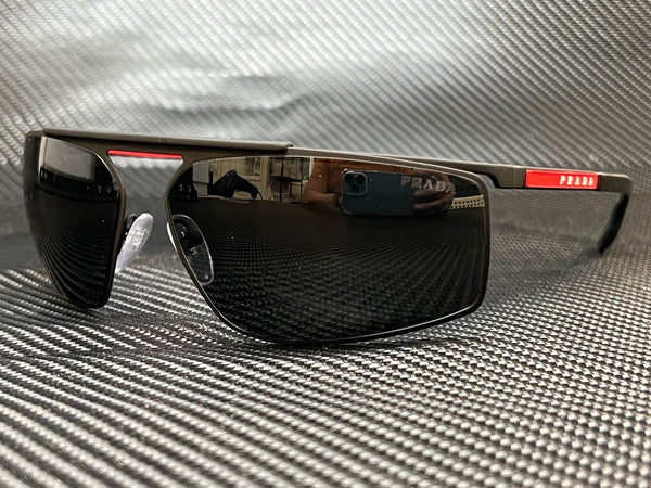 Prada Men's Black Rectangular Sunglasses