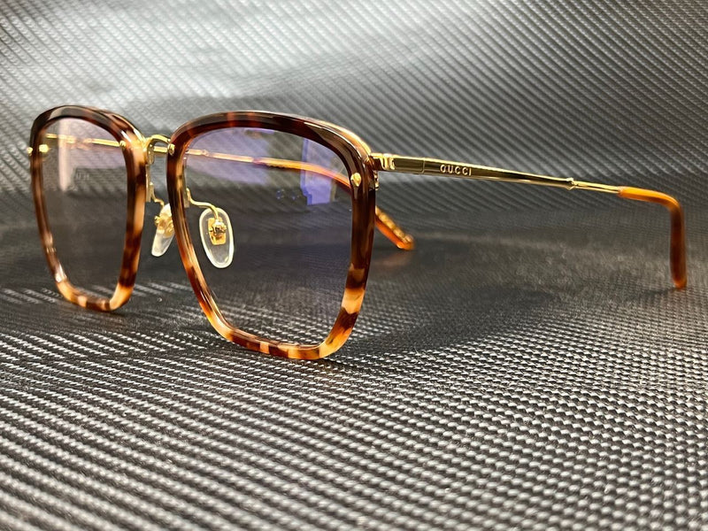 Gucci Men's Havana Square Eyeglasses