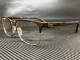 Prada Men's Gold Rectangular Eyeglasses