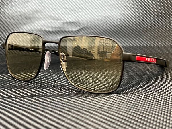 Prada Men's Black Rectangular Sunglasses