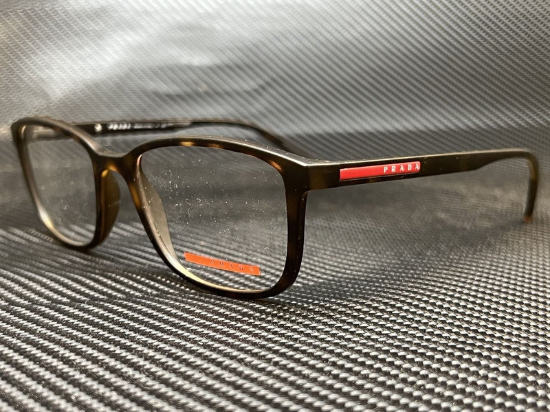 Prada Men's Havana Rectangular Eyeglasses