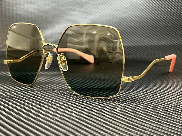 Gucci Women's Gold Hexagonal Sunglasses
