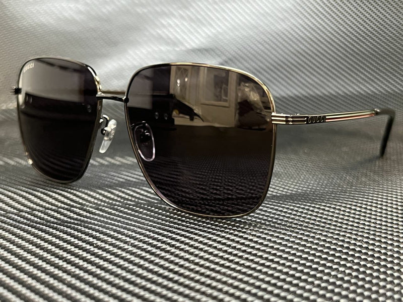 Gucci Men's Ruthenium Square Sunglasses