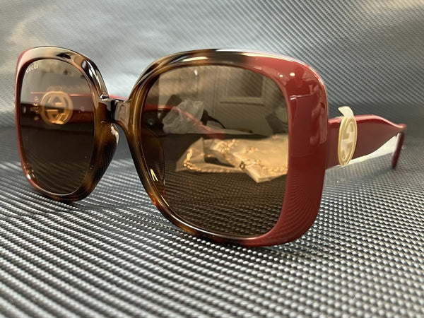 Gucci Women's Burgundy Square Sunglasses
