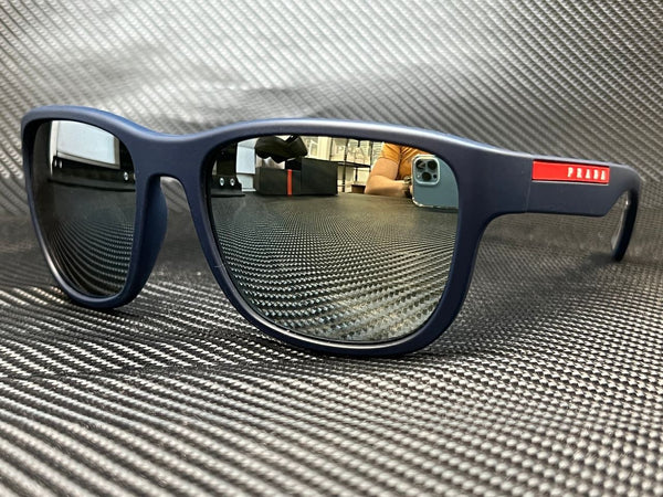 Prada Men's Blue Rubber Sunglasses