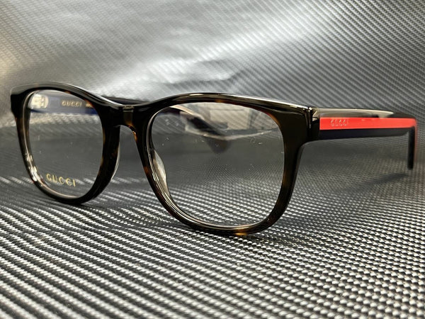 Gucci Men's Havana Square Eyeglasses