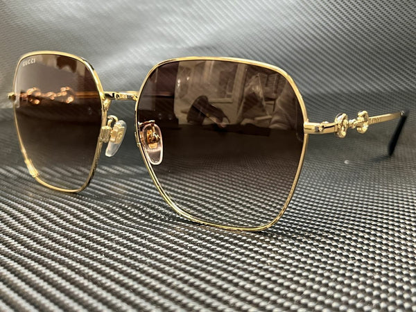 Gucci Women's Gold Square Sunglasses