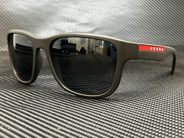 Prada Men's Grey Rubber Sunglasses