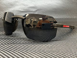 Prada Men's Black Round Sunglasses