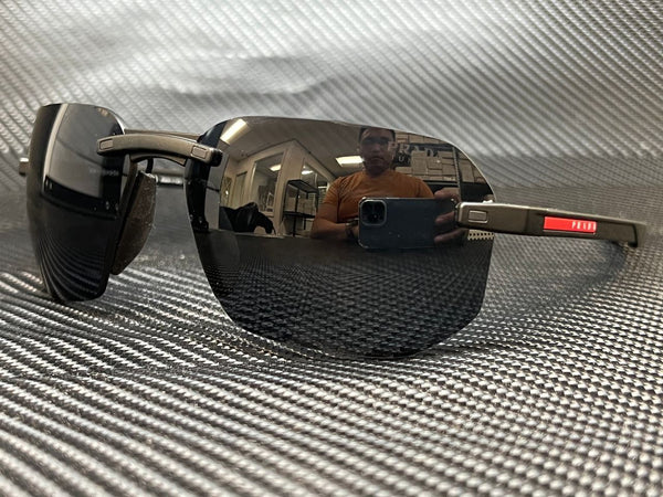 Prada Men's Black Round Sunglasses