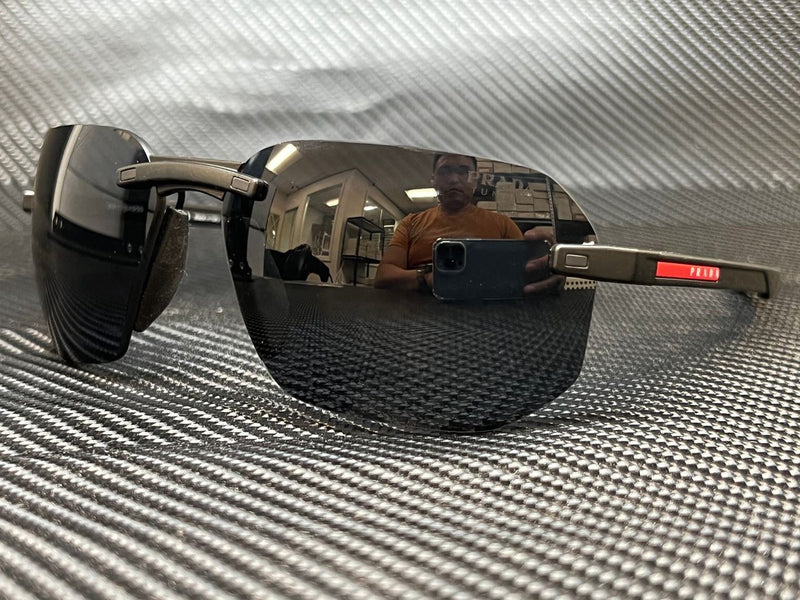 Prada Men's Black Round Sunglasses