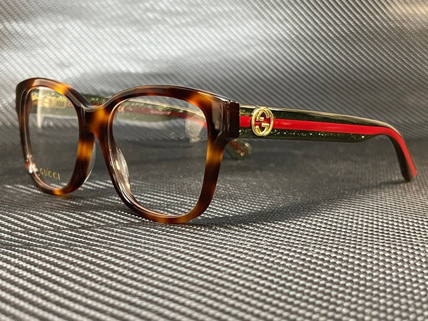 Gucci Women's Havana Square Eyeglasses