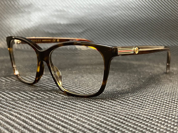 Gucci Women's Havana Square Eyeglasses