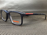 Prada Men's Blue Pillow Eyeglasses
