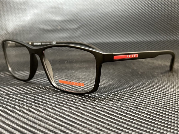 Prada Men's Black Rectangular Eyeglasses