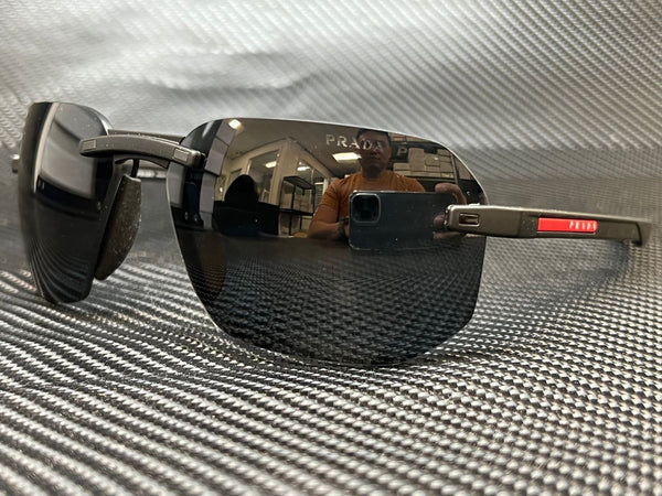 Prada Men's Black Round Sunglasses