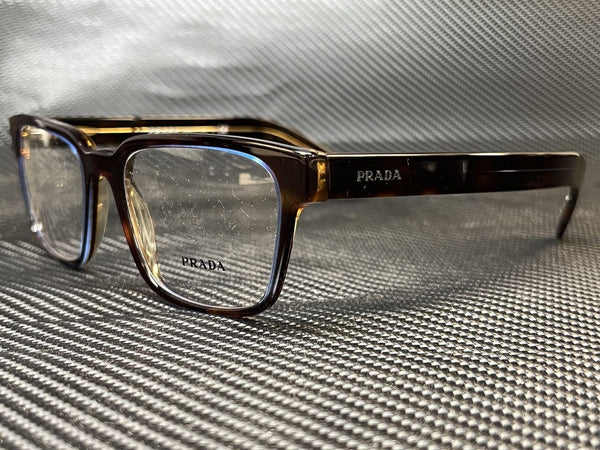 Prada Men's Havana Rectangular Eyeglasses