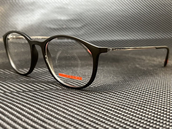 Prada Men's Black Round Eyeglasses