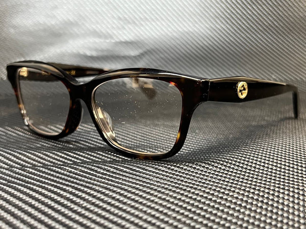 Gucci Women's Havana Square Eyeglasses