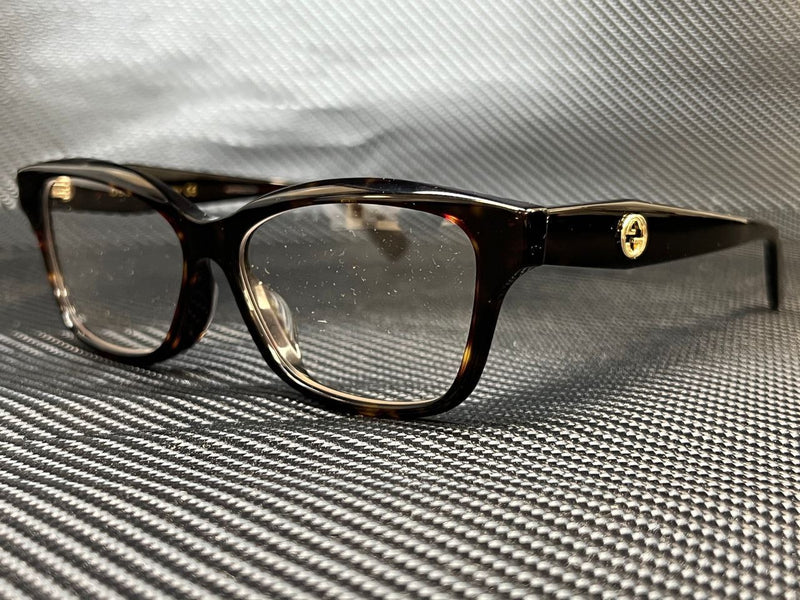 Gucci Women's Havana Square Eyeglasses