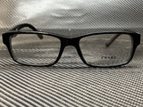 Prada Men's Black Rectangular Eyeglasses