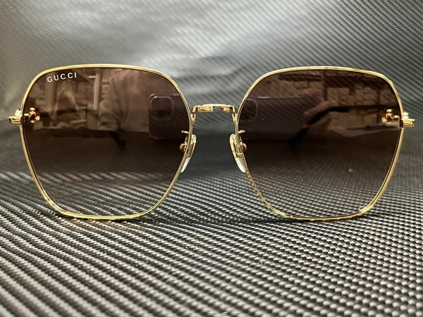 Gucci Women's Gold Square Sunglasses