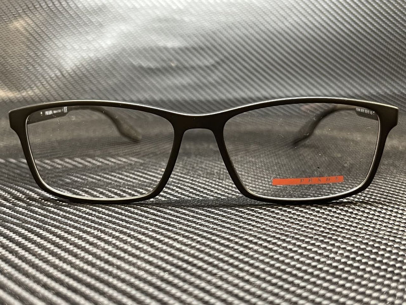 Prada Men's Black Rectangular Eyeglasses