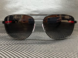 Prada Men's Black Oval Sunglasses
